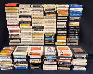 Vintage Lot of 132 8 Track Tapes  John Denver, Elvis, Beatles, Annie Murray, Chicago, etc