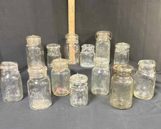 Lot of Approx. 34 Vtg Canning or Mason Jars