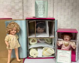Vintage Collectible Dolls Lot 2  Marie Osmond, Ashton Drake, Shirley Temple
