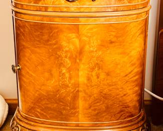 Burl tiger wood bedroom set