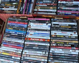 Approximately 500 DVDs