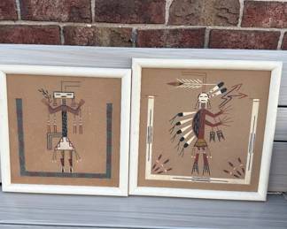 Navajo Sand painting signed 
John Lee Begay