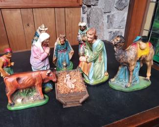 Ceramic nativity set