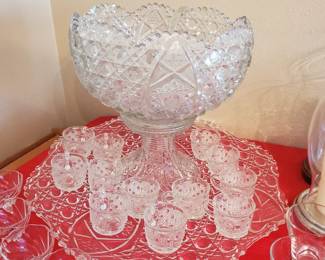 Crystal punch bowl