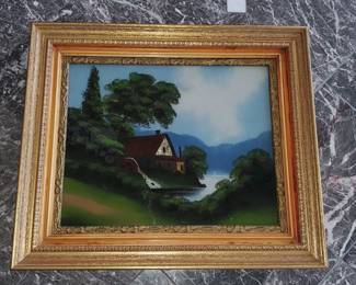 Beautiful painting has some mother of pearl-27x23