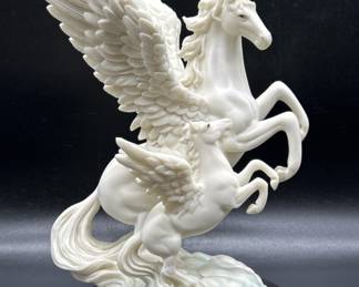 Alabaster Resin Ruby's Collection Pegasus Figurine