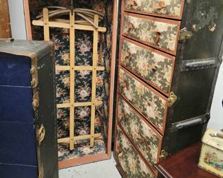 Antique travel trunk