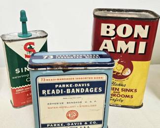 Vintage metal containers
