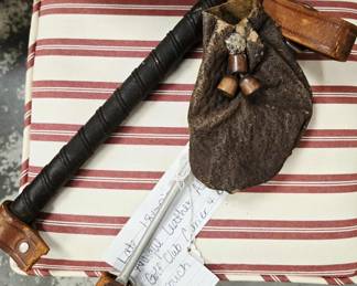 1800s leather pouch