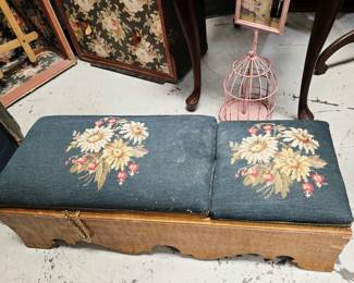 Needlepoint foot rest