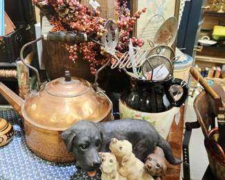 Copper Kettle. Pottery