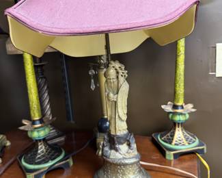 Antique soapstone lamp