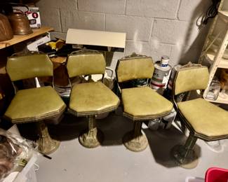 Antique iron ice cream shop swivel chairs