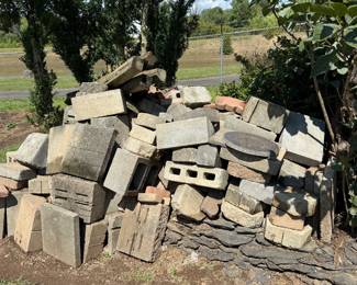 bricks, stones,