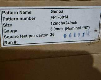 Flooring in boxes.  Approximately 35 boxes