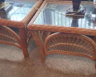 Wicker (or are they rattan?) end tables - will separate!