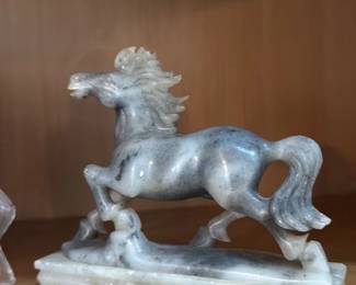 Vintage Soapstone Horse Figurine 