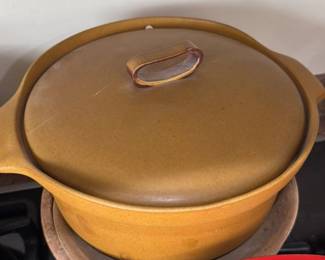 Vintage Ceramic Casserole Dish with Lid 