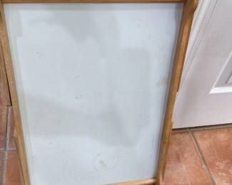 Wooden bed table with legs 