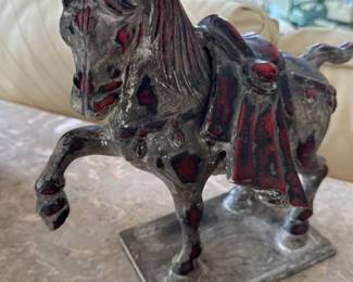 Vintage Cast Iron Horse Figurine 
