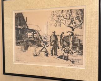 Lionel Barrymore Etching