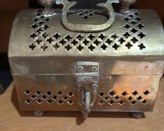 Vintage Brass Decorative Box 