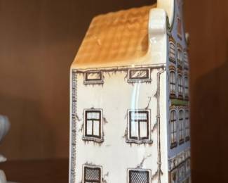 Polychroom Hand-painted "Made in Holland" Ceramic House Figurine 