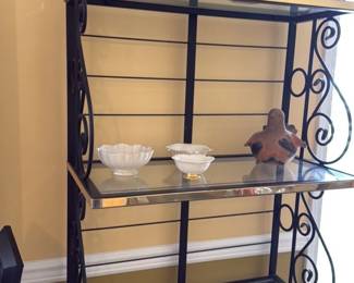 Vintage Wrought Iron and Glass 