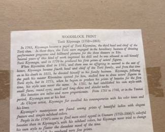 Woodblock Print by Torii Kiyonaga