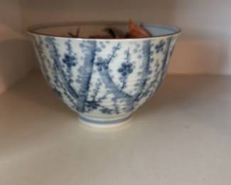 Japanese Blue and White Porcelain Bowl 