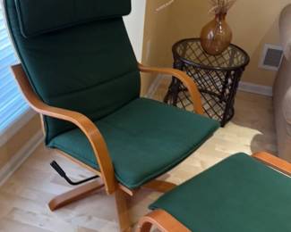 IKEA Poang Armchair and Ottoman 