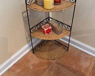 Wicker Corner Shelf 