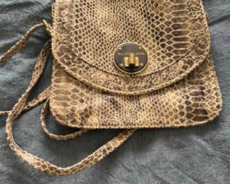 Elliott Lucca Python Embossed Leather Crossbody Bag 