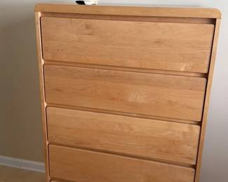 Mid Century Modern Maple Dresser 