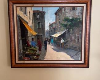 Venetial Canal Scene Oil Painting 