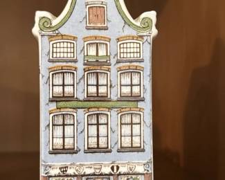 Polychroom Hand-painted "Made in Holland" Ceramic House Figurine 