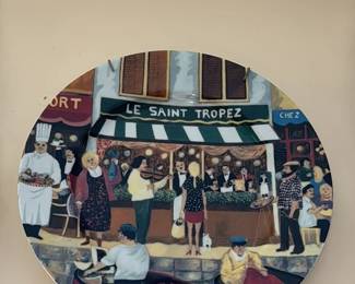 Le Saint Tropez Decorative Plate by Guy Burlot 