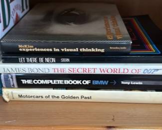 Collection of Books on Visual Thinking, James Bond, BMW and Classic Cars 