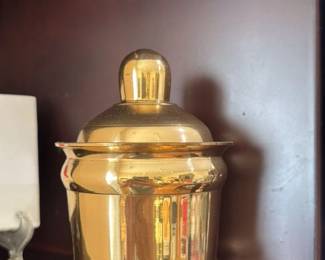 Brass Apothecary Jar with Lid 