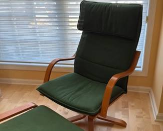 IKEA Poang Armchair and Ottoman 
