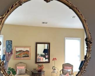 Ornate Giltwood Rococo Revival Mirror 