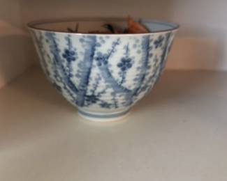 Japanese Blue and White Porcelain Bowl 