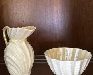 Vintage Schumann Bavaria "Seashell" Creamer and Bowl Set