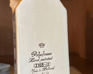 Polychroom Hand-painted "Made in Holland" Ceramic House Figurine 