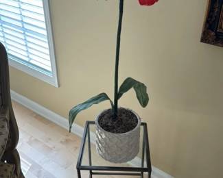 Artificial Amaryllis Plant in Decorative Pot 