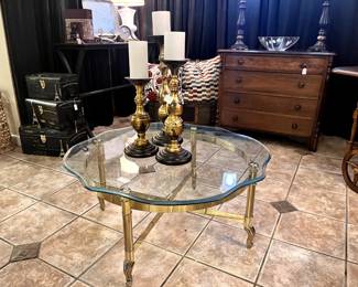 Mid Century Modern Hollywood Regency cocktail table