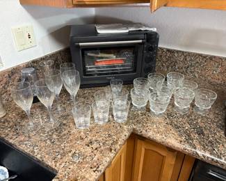 Tovala Air Fryer, used a few times. Glassware.