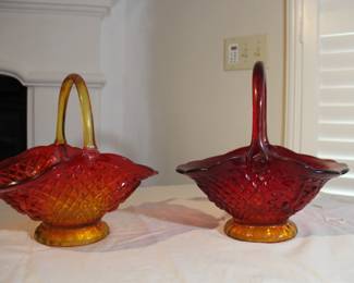 Vintage Indiana Glass baskets