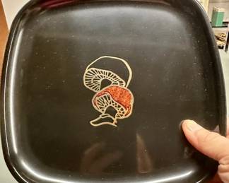 Vintage Serving tray with mushroom