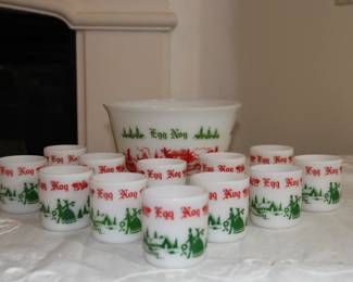 Vintage Tom and Jerry punch bowl set